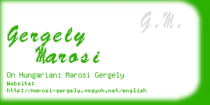 gergely marosi business card